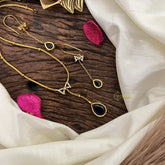 Vriksham Elegant Blue Stone Pendant Chain-G17925